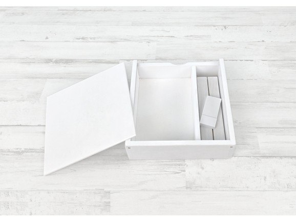 Pack Caja Blanca fotos 10x15 + PenDrive + Taco Ref.PackCF13H11T