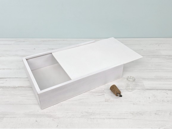 Pack Caja para fotógrafos Blanca + PenDrive Ref.Pack1454DBCH4