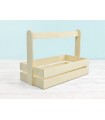 Caja Cesta de madera 36,5x18x25 cm. c/asa alta Ref.PCR4