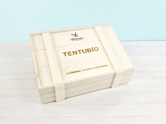 Caja de madera tipo Embalaje 35x27x10 cm. c/tapa corredera Ref.P1454C10RT
