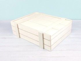 Caja de madera tipo Embalaje 35x27x10 cm. c/tapa corredera Ref.P1454C10RT