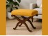 Walnut color varnished wooden footstool Ref. 26321