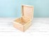 Square pine wood box 20x20x13 cm. with hinge Ref. DRSD120B