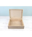 Pine wood box 40x30x13 cm. with hinge Ref. DRSD140B