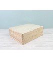 Pine wood box 40x30x13 cm. with hinge Ref. DRSD140B