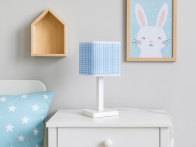 Lámpara sobremesa cuadrada pantalla vichy Ref.3013