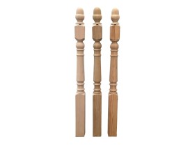 Smooth wooden pillar 1100x90x90 mm. Ref.ST200A9