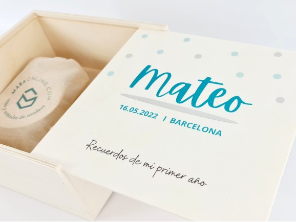 Caja Recuerdos Primer año color Ref.MOC4KI