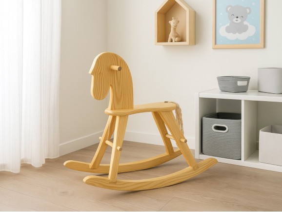 Caballito balancín de madera con cola Ref.8000