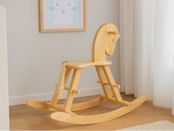 Caballito balancín de madera con cola Ref.8000