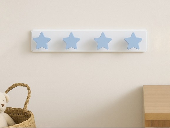 Perchero pared 2, 3 y 4 colgadores Estrellas Ref.3020