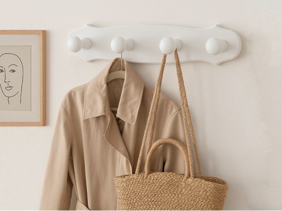 Wall coat rack 4 knobs with shape Ref.3022