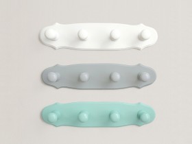 Wall coat rack 4 knobs with shape Ref.3022