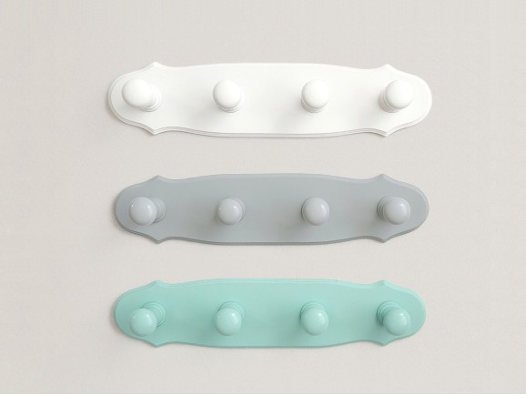 Wall coat rack 4 knobs with shape Ref.3022