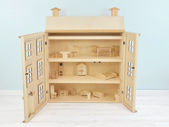 Rustic wooden dollhouse Ref.AR12431