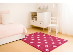 Fuchsia Pink Stars Rug Ref. LCFSW