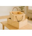 Pine wood box 24.5x17x10 cm. without lid Ref.DRPO261B