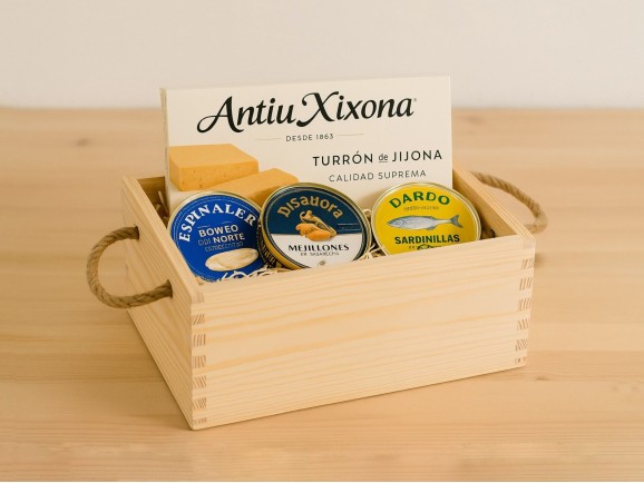 Caja de madera pino 24,5x17x10 cm. s/tapa Ref.DRPO261B