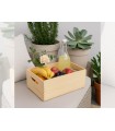 Caja cesta de madera pino 30x20x14,5 cm. c/asas Ref.DRSN130