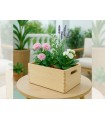 Caja cesta de madera pino 30x20x14,5 cm. c/asas Ref.DRSN130
