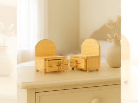 Small pine toilet 1 drawer 14x8x15 cm. Ref.1853