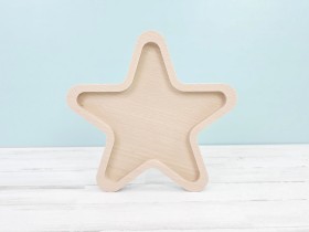 Plato de Madera con Forma de Estrella Ref.DRKC519