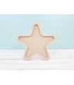 Wooden Star-Shaped Plate Ref.DRKC519