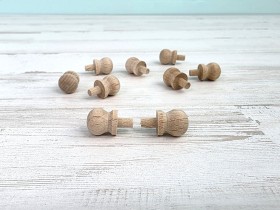 Beech handle Ø1 cm. with spike Ref.DRX50