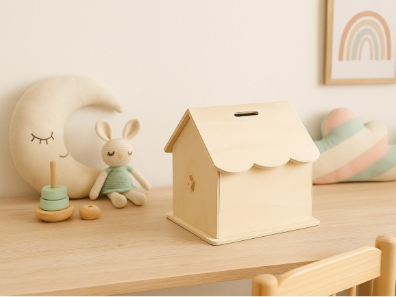 Wooden dollhouse with furniture Ref.AR15702