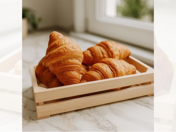 Small wooden basket box 22x13x5.5 cm. 2 slats Ref.DRSN021