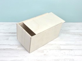 Caja de madera 30x17x15,5 cm. c/tapa corredera Ref.PC02TC
