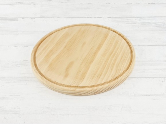 Wooden plate with groove, 2 sizes, Ref. AT0803