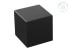Black Square Wooden Base 12x12x12 cm. Ref.MS1A119M