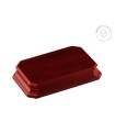 Peana rectangular-octogonal Caoba 17x12x3 cm. Ref.MS10242M