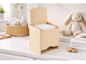 Wooden box 33x25x20 cm. for diapers Ref.P1681