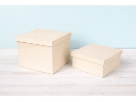 Square wooden box 25x25 cm. with lid 2 sizes Ref.P00C25