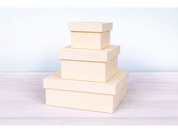 Caja de madera Cuadrada 20x20x10 cm. c/tapa Ref.P00C20