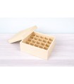 Wooden box 23x17x11 cm. 24 divisions with lid Ref.P00CF1A