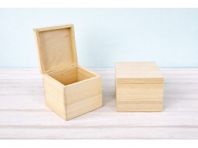 Cubic pine wood box 16x16x16 cm. Ref.DRPZ430