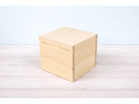 Caja de madera pino Cúbica 16x16x16 cm. Ref.DRPZ430