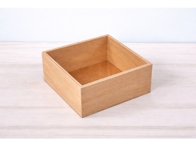 Wooden box 20x20x10 cm. without cover Ref.PC20ST