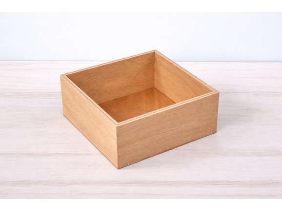 Caja de madera 20x20x10 cm. sin tapa Ref.PC20ST