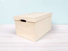 Caja de madera Grande 52x35x34 cm. c/tapa Ref.P00CA50