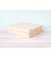 Square wooden box 33x33x8 cm. with lid Ref.P35C23DG