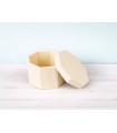 Octagonal wooden box 17x17x11 cm. with cover Ref.P53C10E