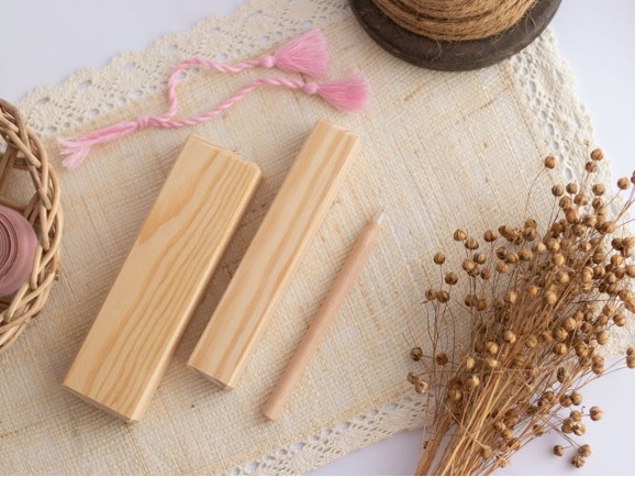 Wooden box for 2 pens Ref.P197C03