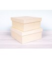 Caja de madera Cuadrada 20x20x10 cm. c/tapa Ref.P00C20