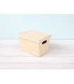 Striped wooden box 21.5x15.5x14.5 cm. with handles and lid Ref.AW24931
