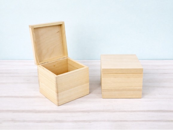 Caja de madera pino Cúbica 16x16x16 cm. Ref.DRPZ430