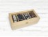 Caja de madera 29x14x9 cm. 4 divisiones c/tapa de cristal Ref.P00CC5V